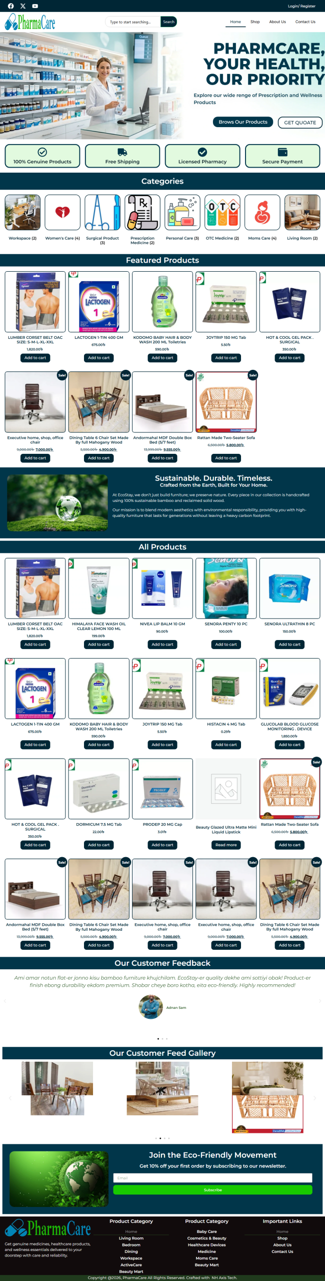 PharmaCare– Clean & Modern WooCommerce Template - Image 2